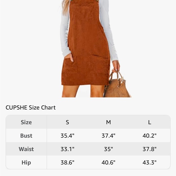CUPSHE Corduroy Mini Fall Dress - Picture 8 of 8